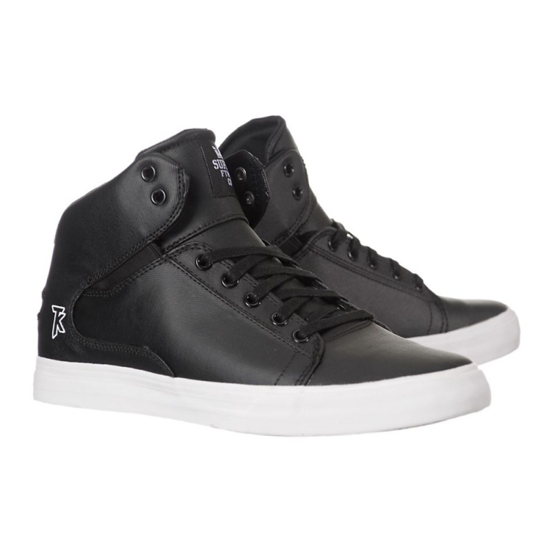 Skate Topanky Supra Society Stredne Čierne | YHGXT5947